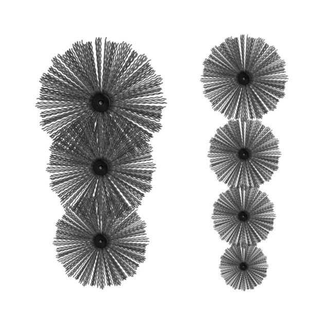 KIT DE CEPILLOS ABRASIVOS DE CARBURO PARA TUBOS DE Ø90 A Ø260 (precio kit incluye 10% de descuento)